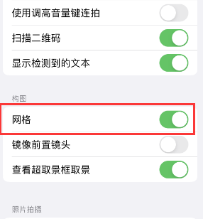 大同苹果手机维修网点分享iPhone如何开启九宫格构图功能